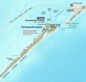 Portsmouth Island Tourist Map
