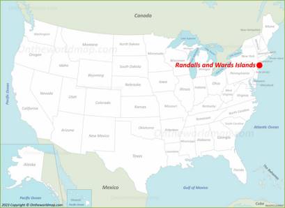 Randalls and Wards Islands Location Map