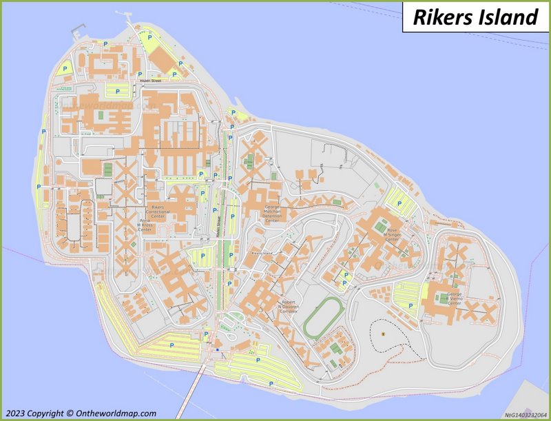 Map of Rikers Island