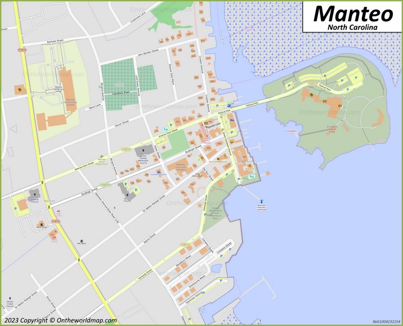 Downtown Manteo Map