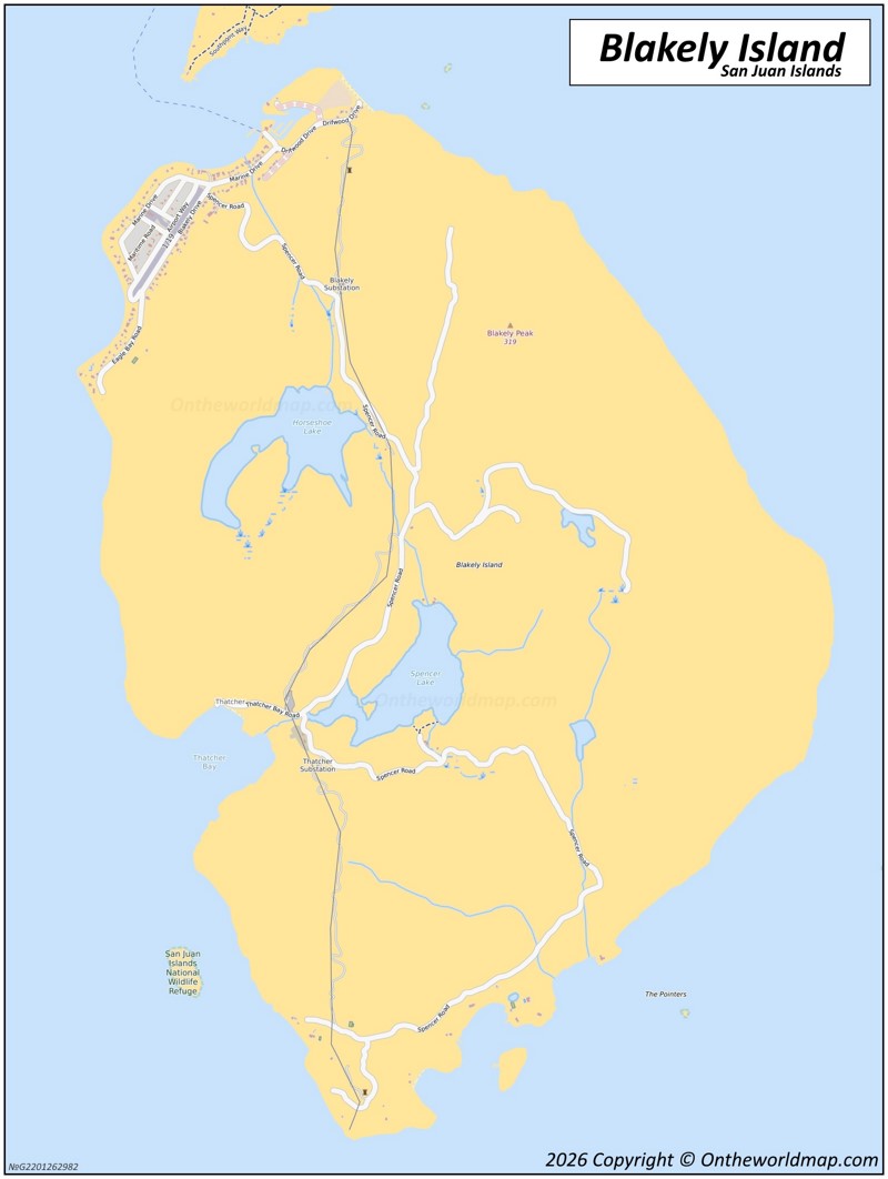 Map of Blakely Island