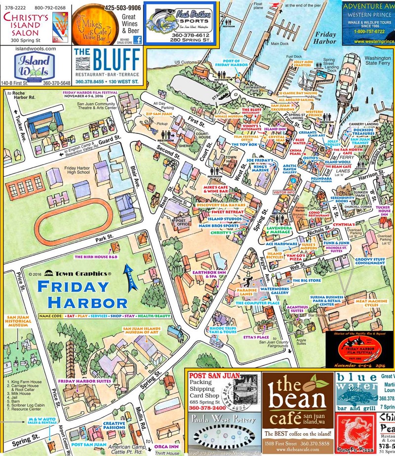 Friday Harbor Tourist Map