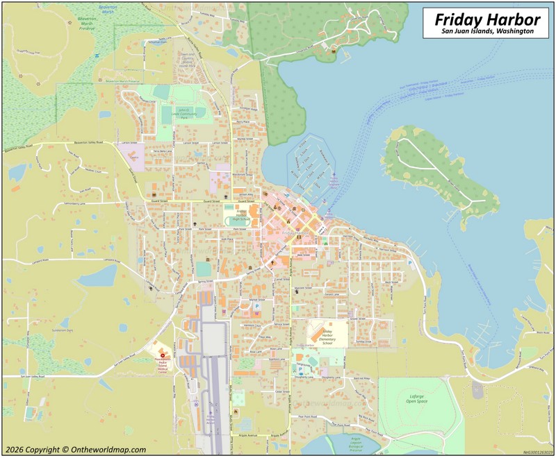 Map of Friday Harbor
