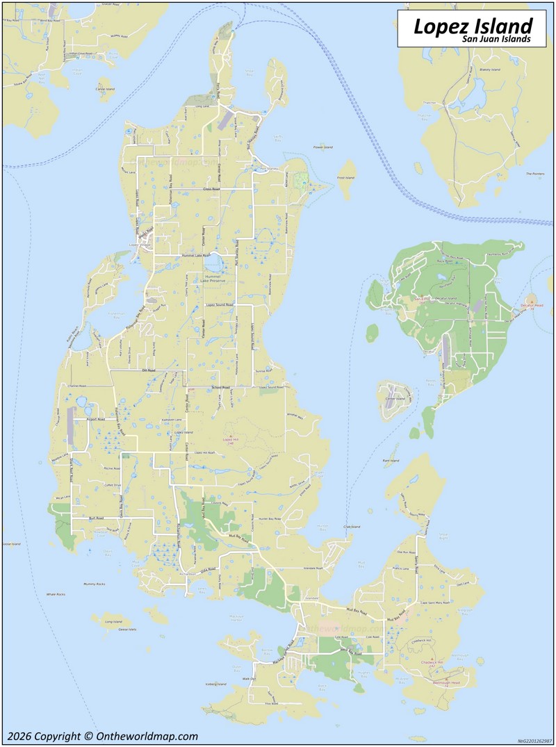 Map of Lopez Island