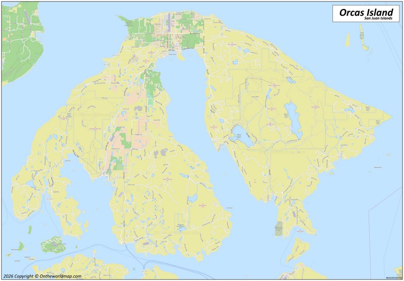 Map of Orcas Island