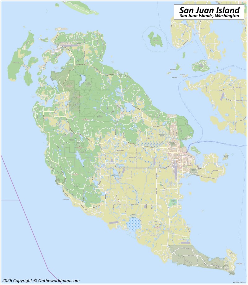 Map of San Juan Island