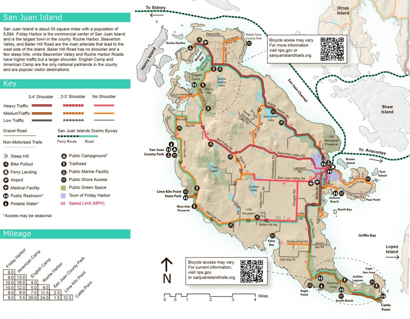 San Juan Island Bike Map