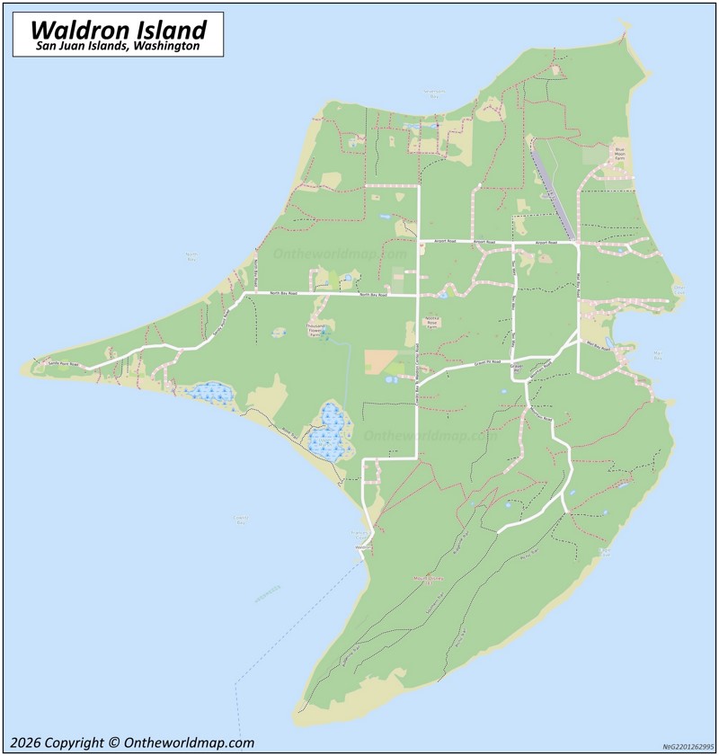 Map of Waldron Island