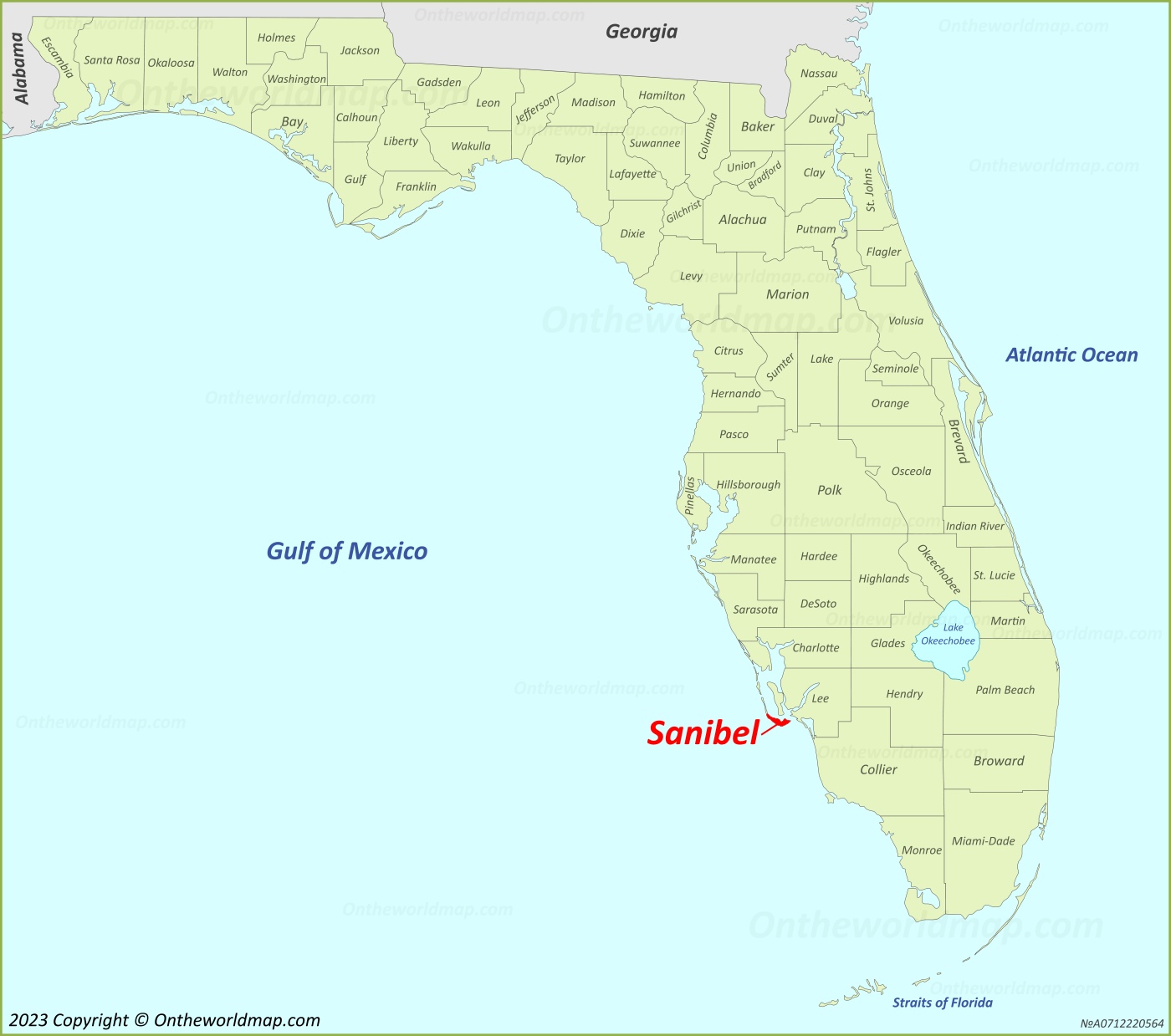 Sanibel Location On The Florida Map