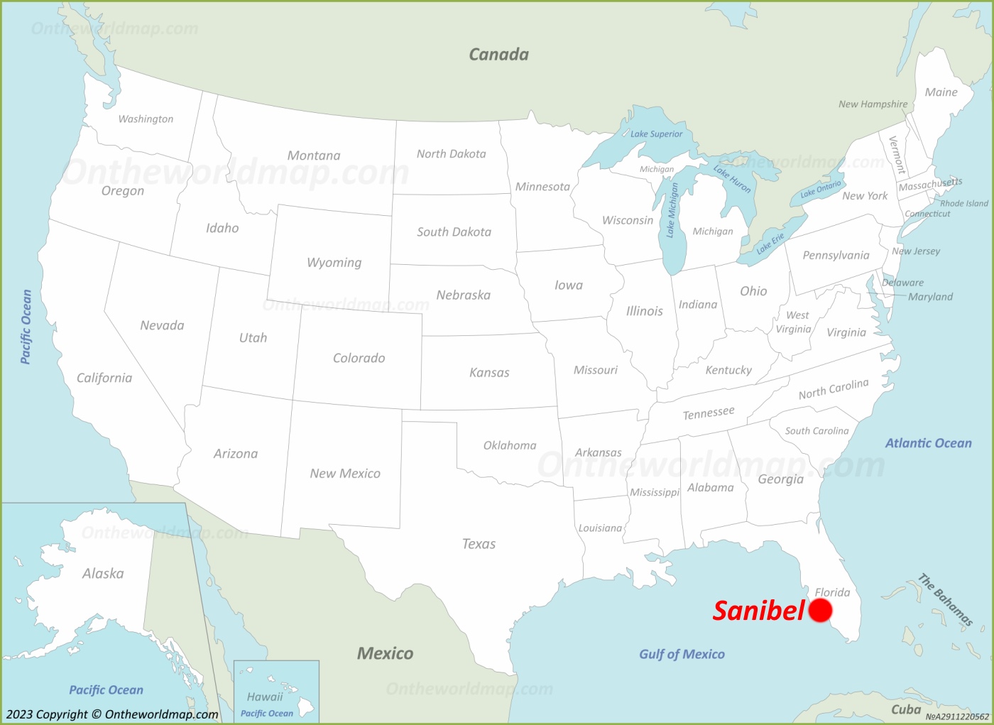 Sanibel Location Map