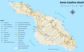 Santa Catalina Island Hiking Map
