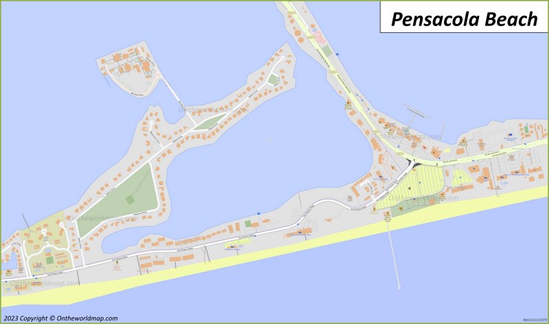 Downtown Pensacola Beach Map