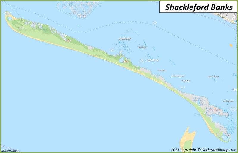 Shackleford Banks Map North Carolina, U.S. Detailed Maps of