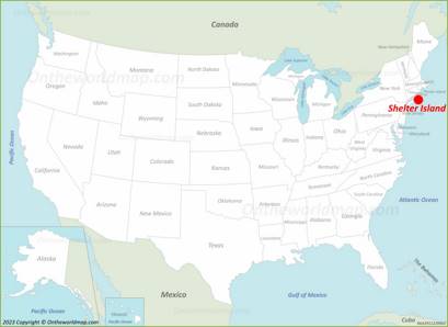 Shelter Island Location Map