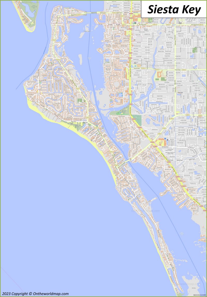 Siesta Key Map Florida U S - Detailed Map Of Siesta Key Max
