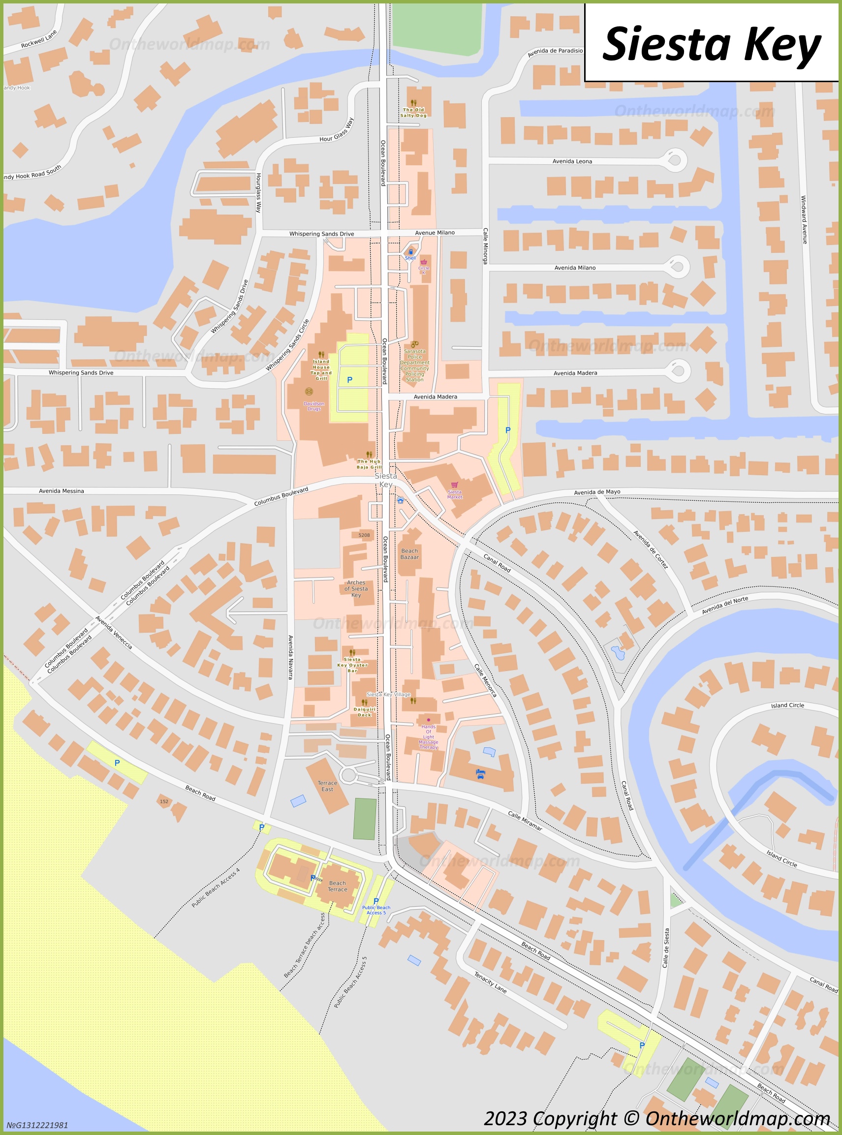 Siesta Key Village Map