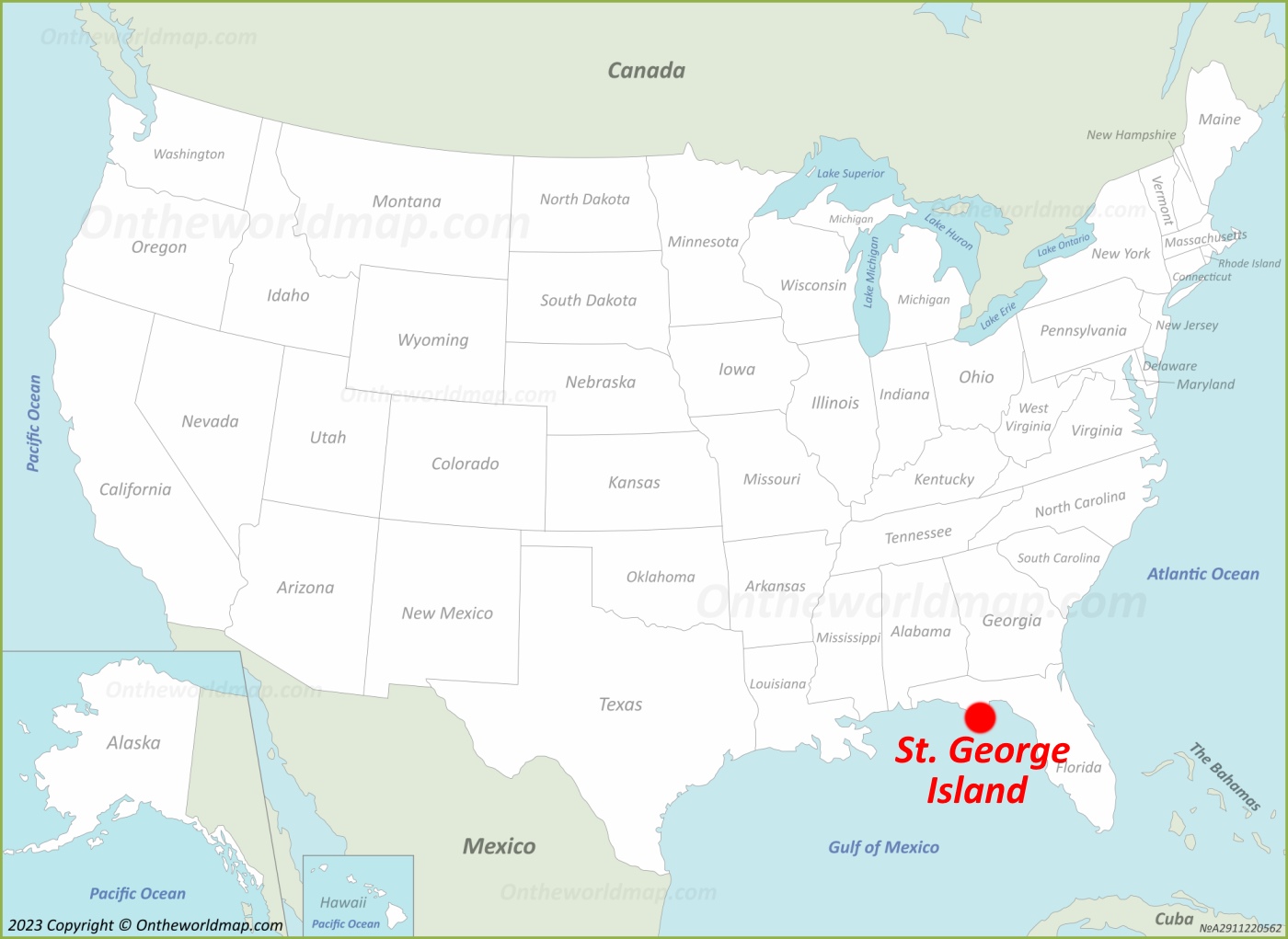 St. George Island Location Map
