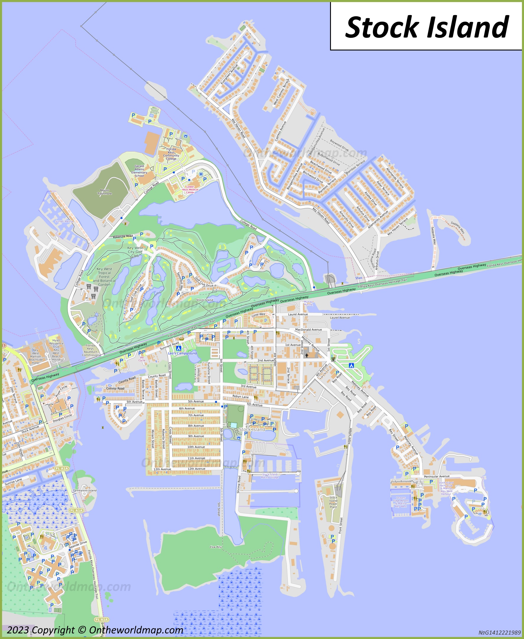 Map of Stock Island