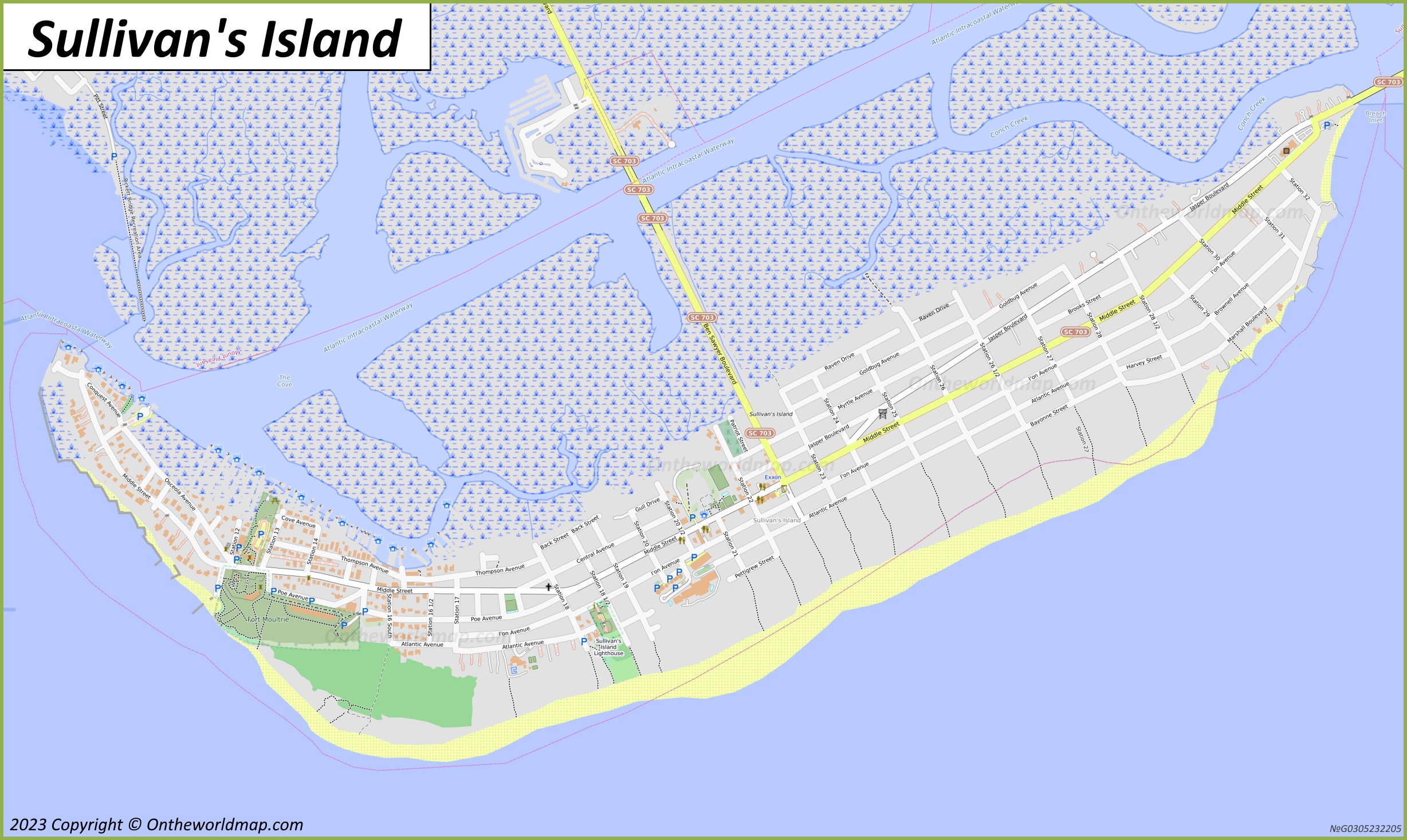 Map of Sullivan's Island