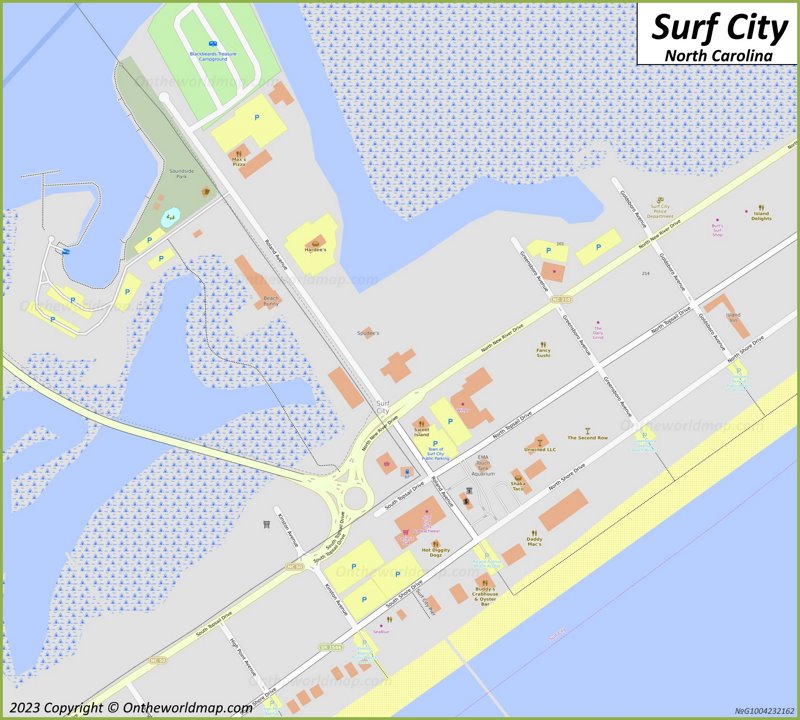 Downtown Surf City Map