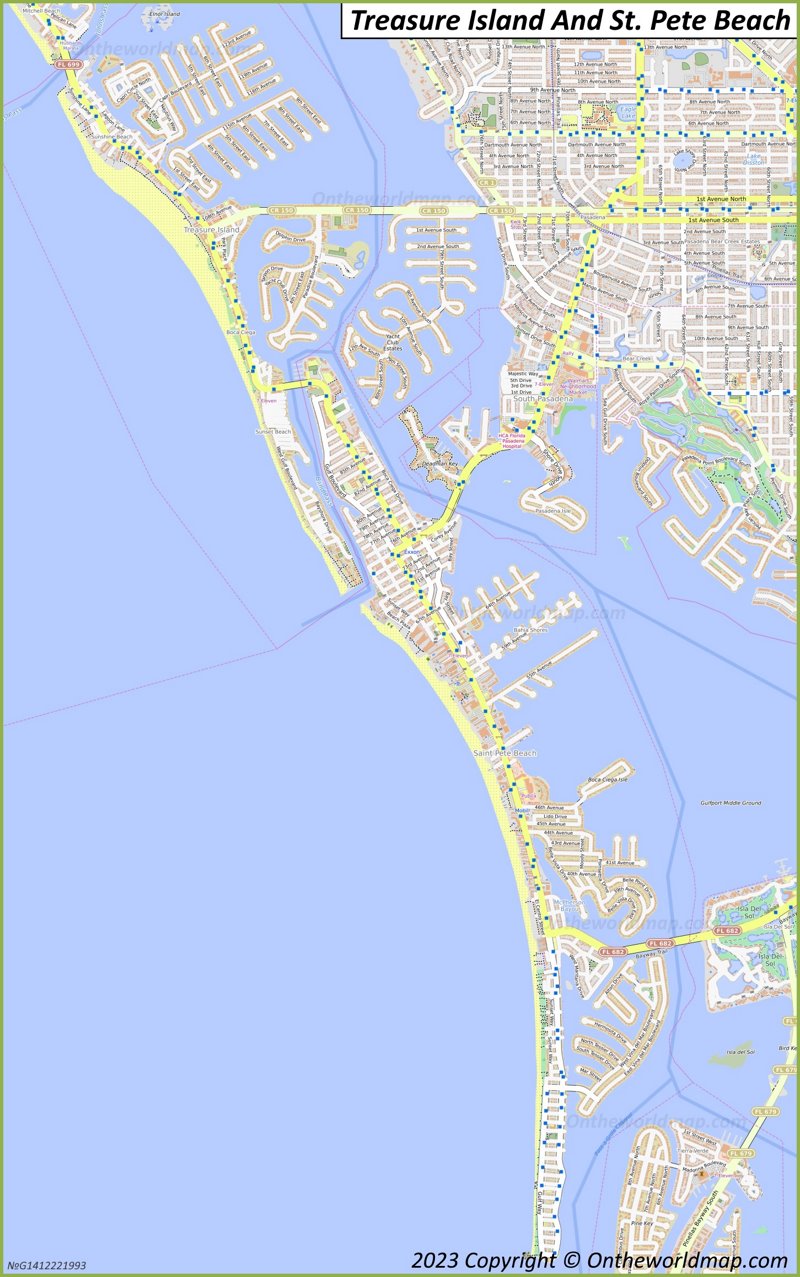 Treasure Island And St Pete Beach Map Max 