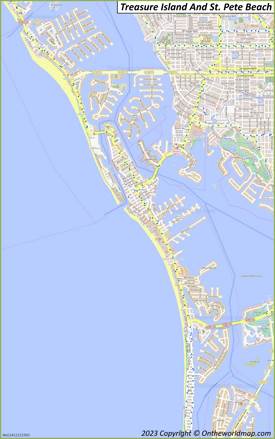 Treasure Island And St Pete Beach Map
