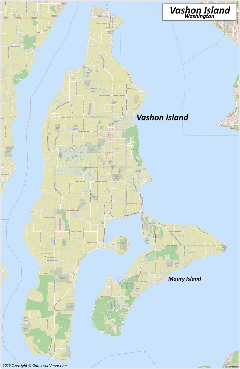 Map of Vashon Island