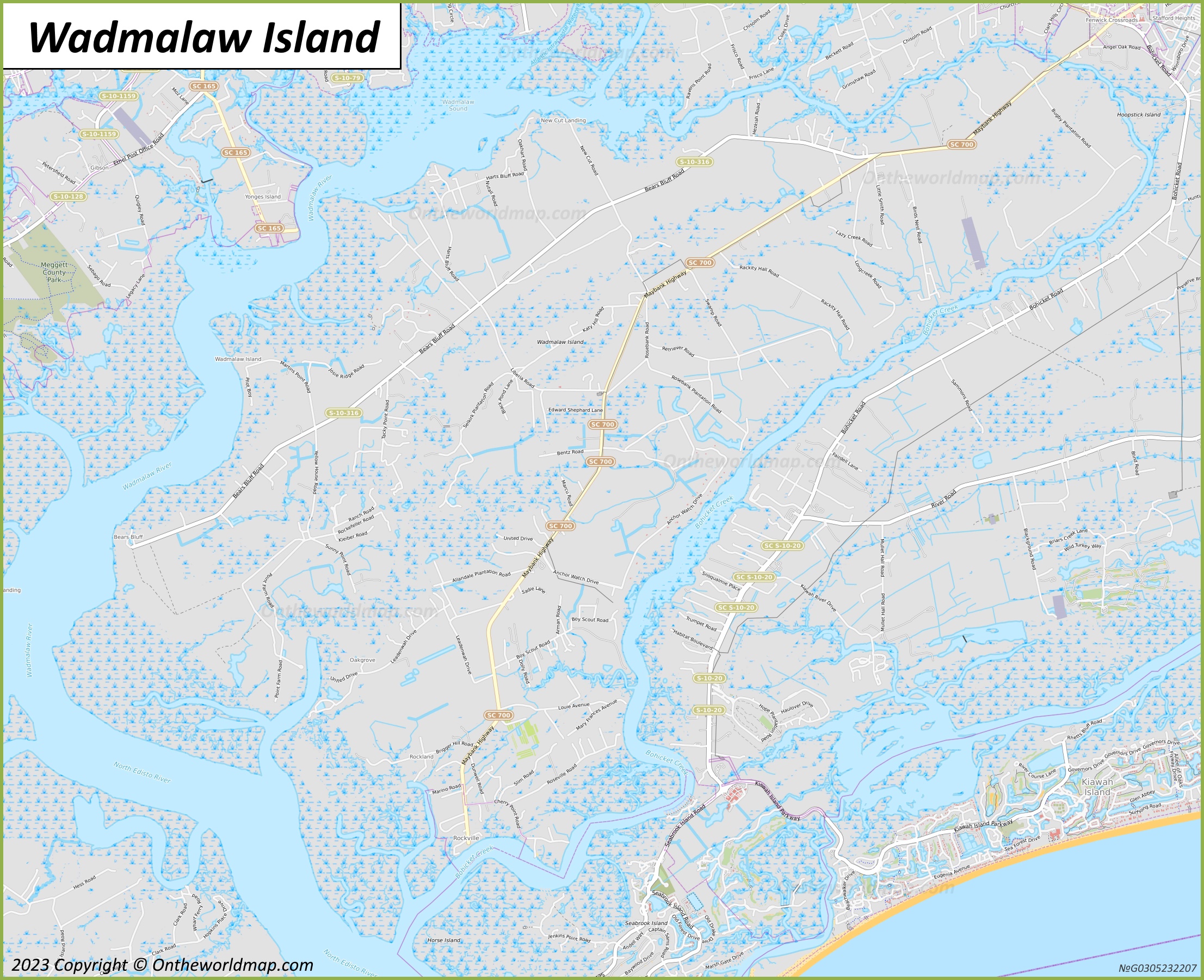 Map of Wadmalaw Island