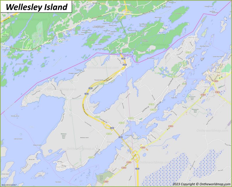 Wellesley Island Map New York, U.S. Detailed Maps of Wellesley Island
