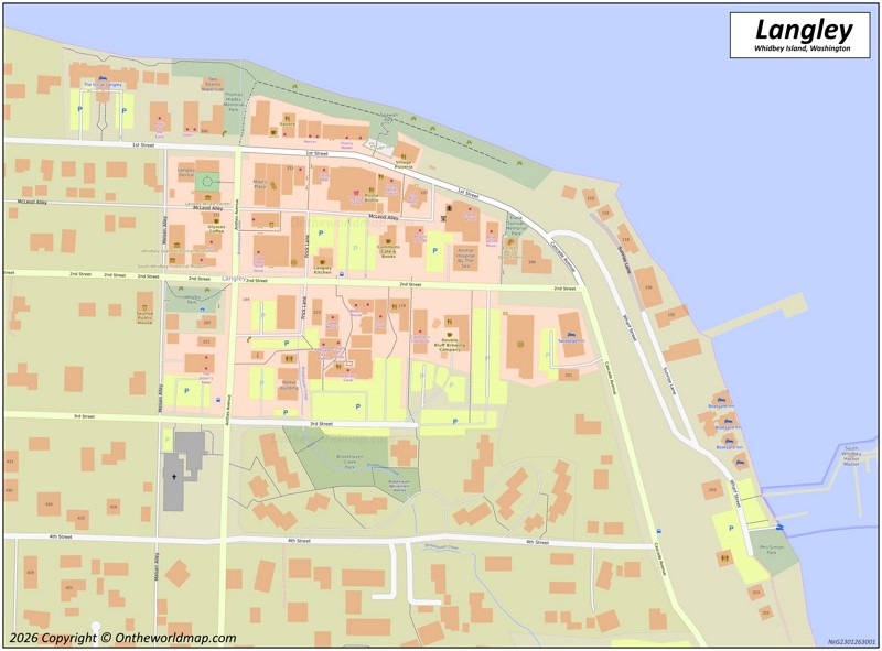 Map of Downtown Langley