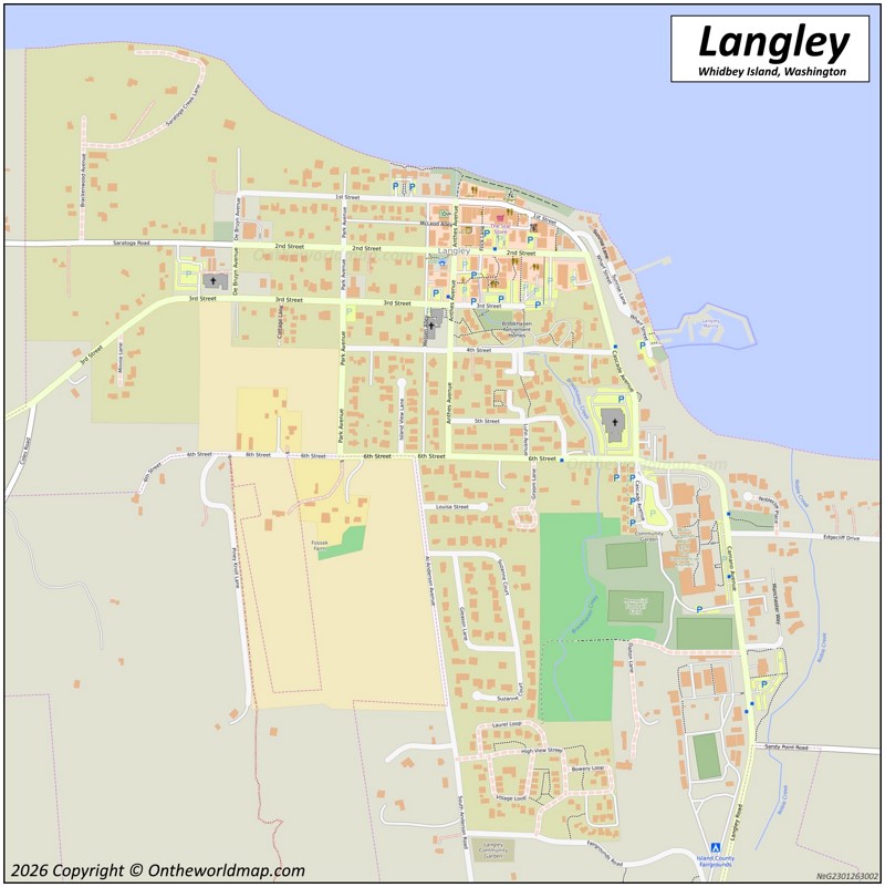 Map of Langley