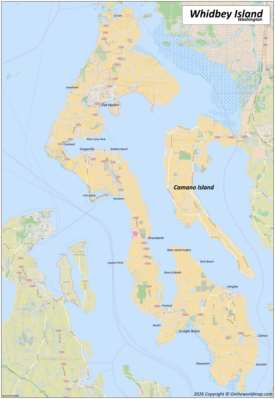 Map of Whidbey Island