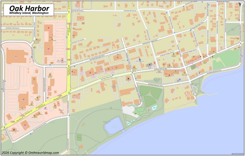 Map of Downtown Oak Harbor
