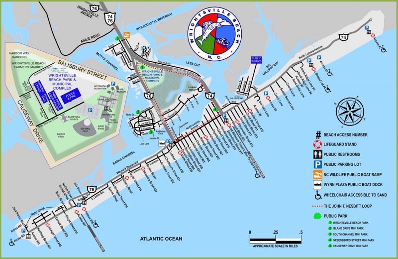 Wrightsville Beach Tourist Map