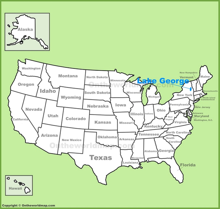 Lake George location on the U.S. Map