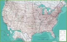 Large detailed map of the USA