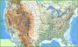 Large detailed map of the USA with cities and towns