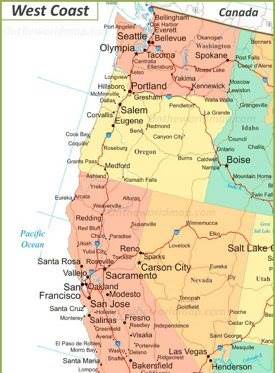 Map Of West Coast