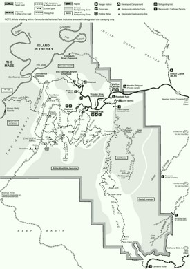 Canyonlands Needles hiking map