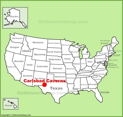 Carlsbad Caverns Location Map