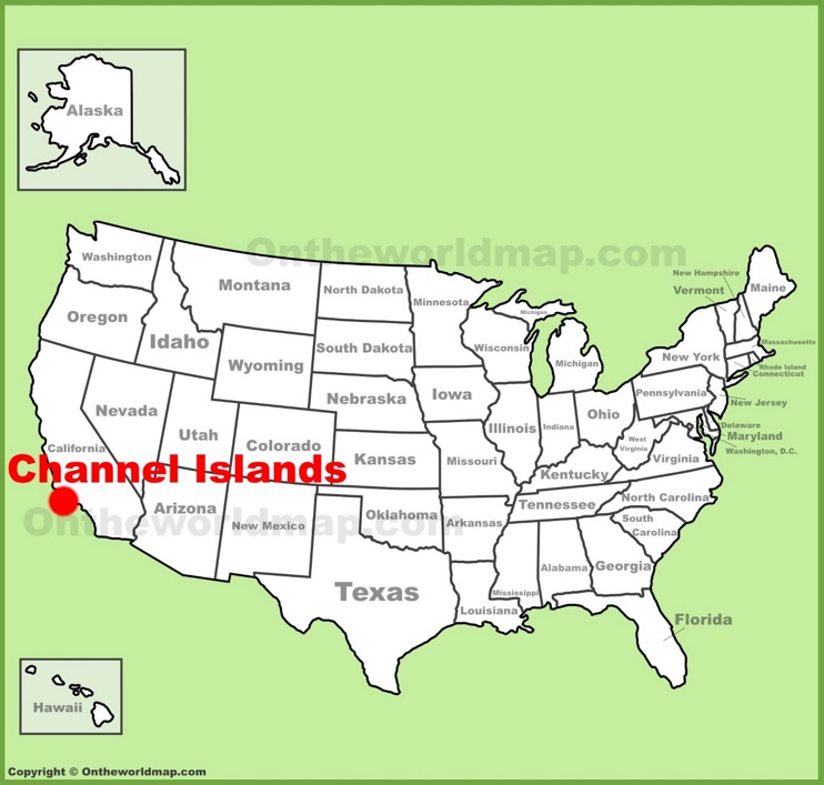 Channel Islands National Park location on the U.S. Map
