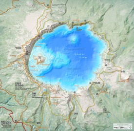 Detailed map of Crater Lake