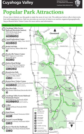 Cuyahoga Valley tourist attractions map