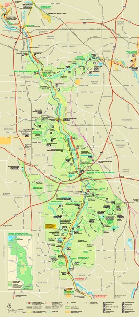 Detailed tourist map of Cuyahoga Valley National Park