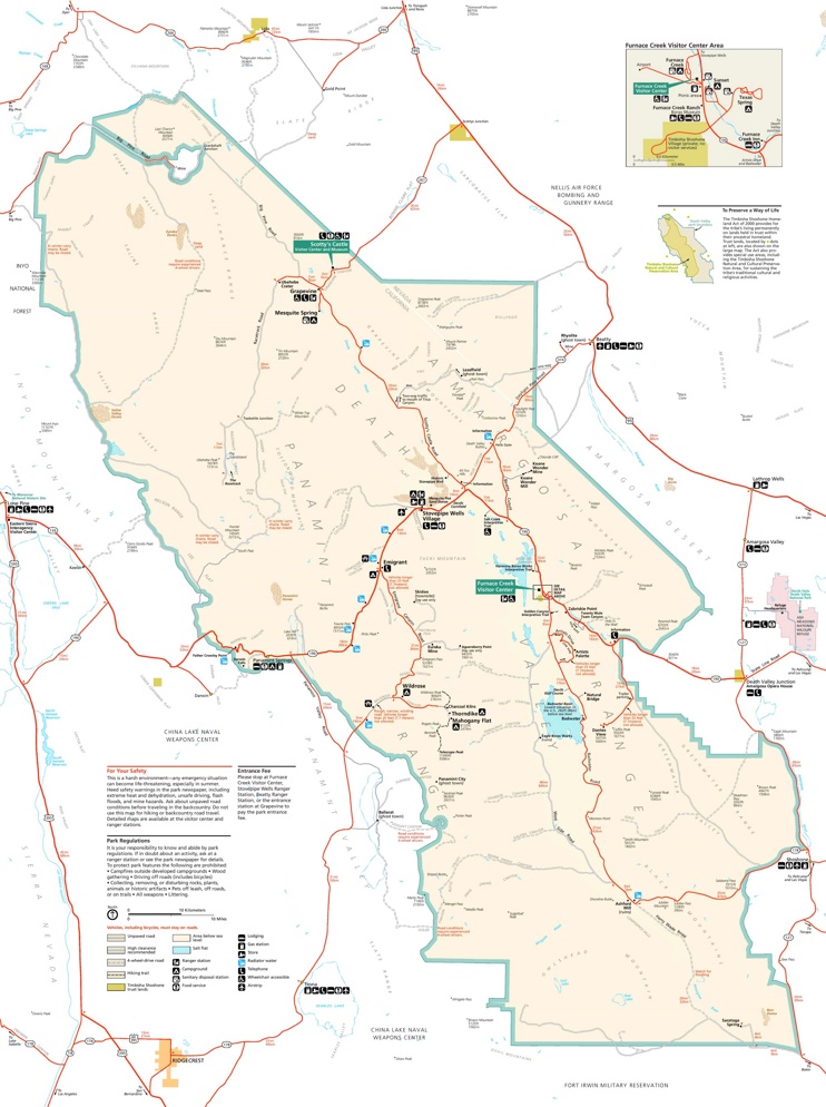 Death Valley trail map