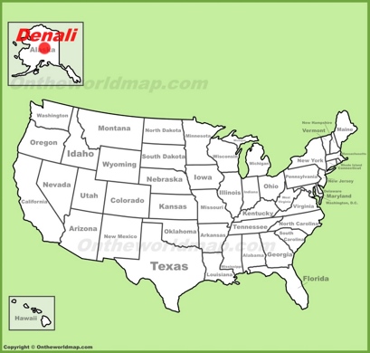 Denali National Park Location Map