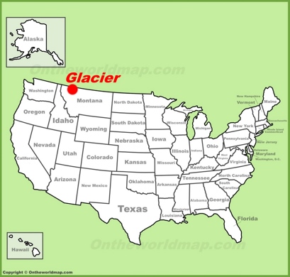 Glacier National Park Location Map