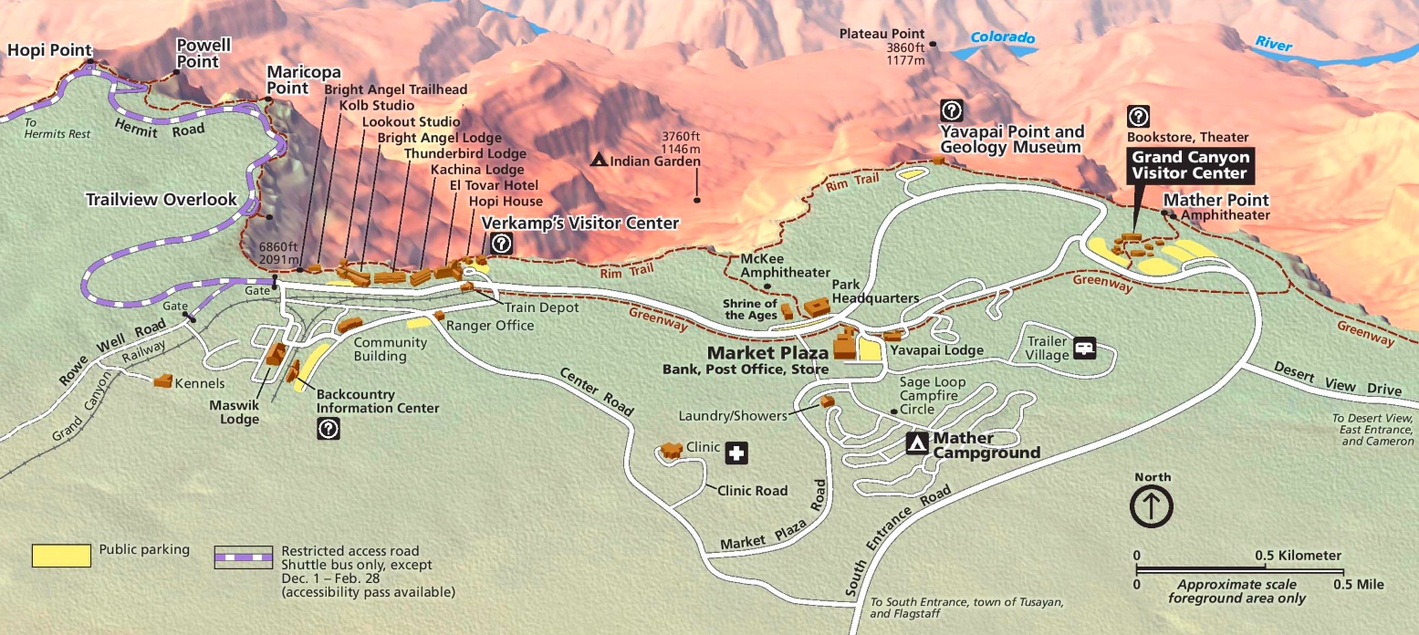 grand canyon tour map