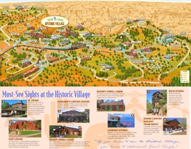 Grand Canyon Historic Village sightseeing map