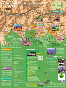 Grand Canyon South Rim tourist map